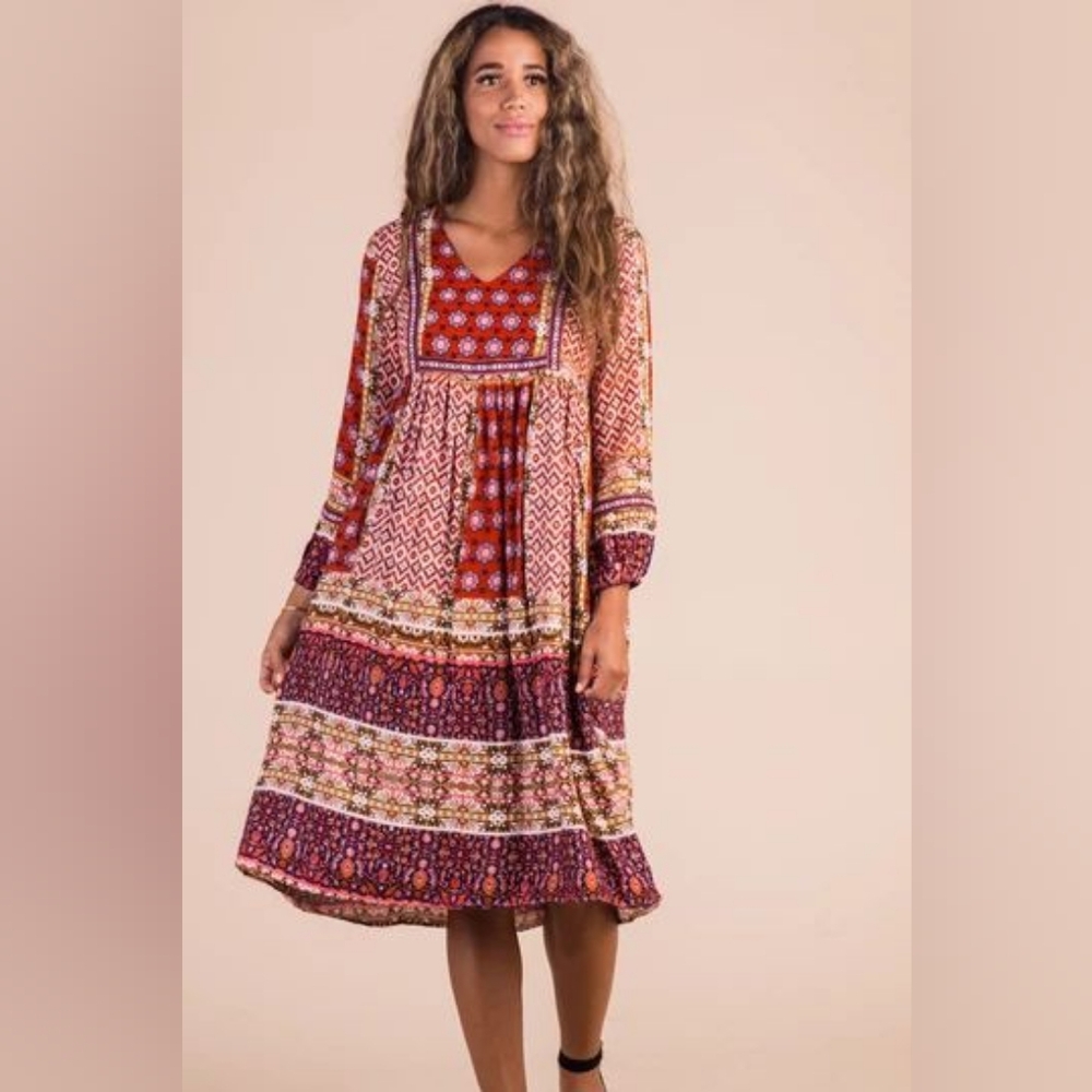 Brass & Roe print dress